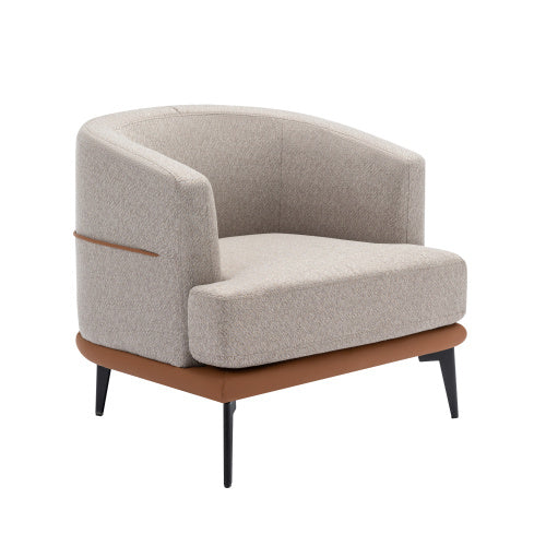Round Upholstered Armchair