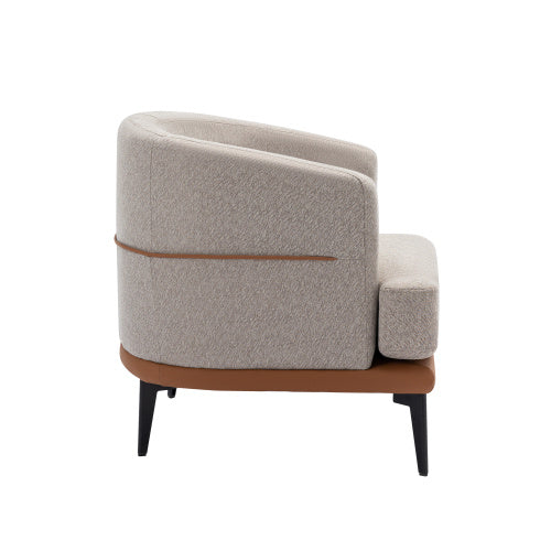 Round Upholstered Armchair