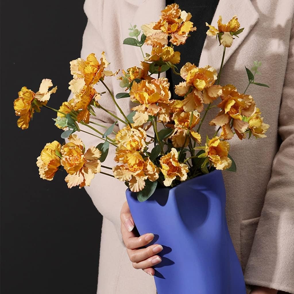 Ceramic Decorative Vase in Coral Blue Tone