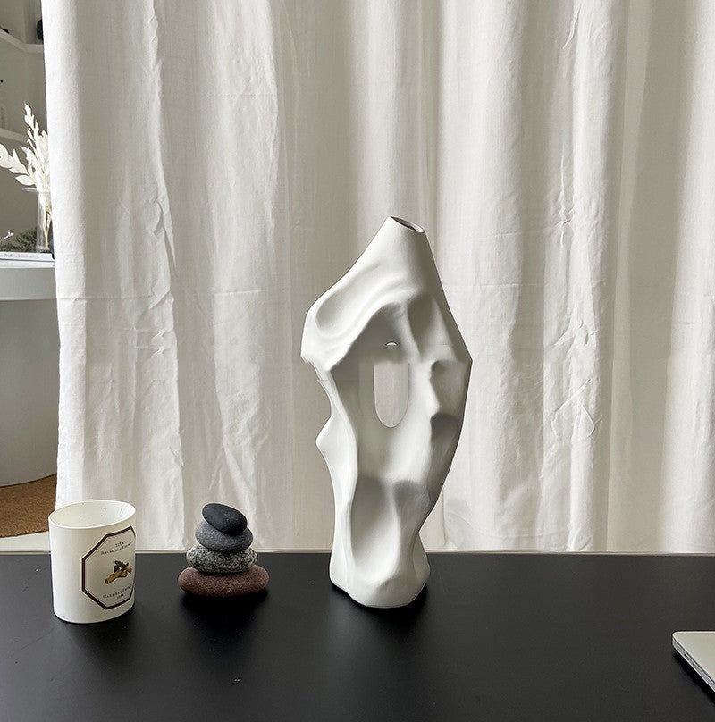 Ceramic Vase with Medieval Sculpture Motif
