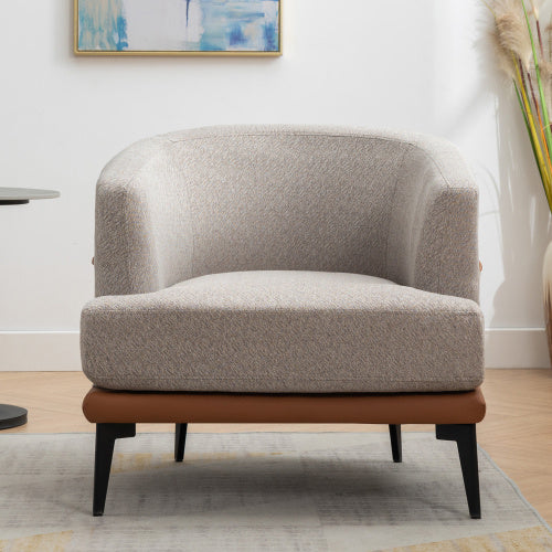 Round Upholstered Armchair