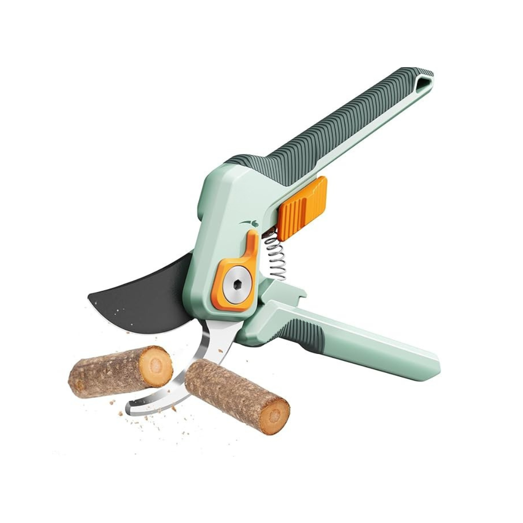 Stainless Steel Bypass Pruning Shears for Garden Plants and Branches