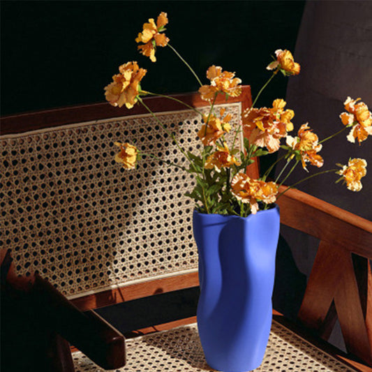 Ceramic Decorative Vase in Coral Blue Tone