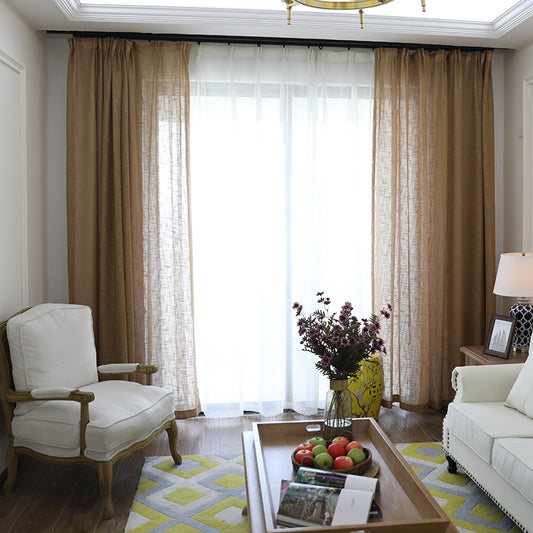 Cotton and Linen Blend Curtain
