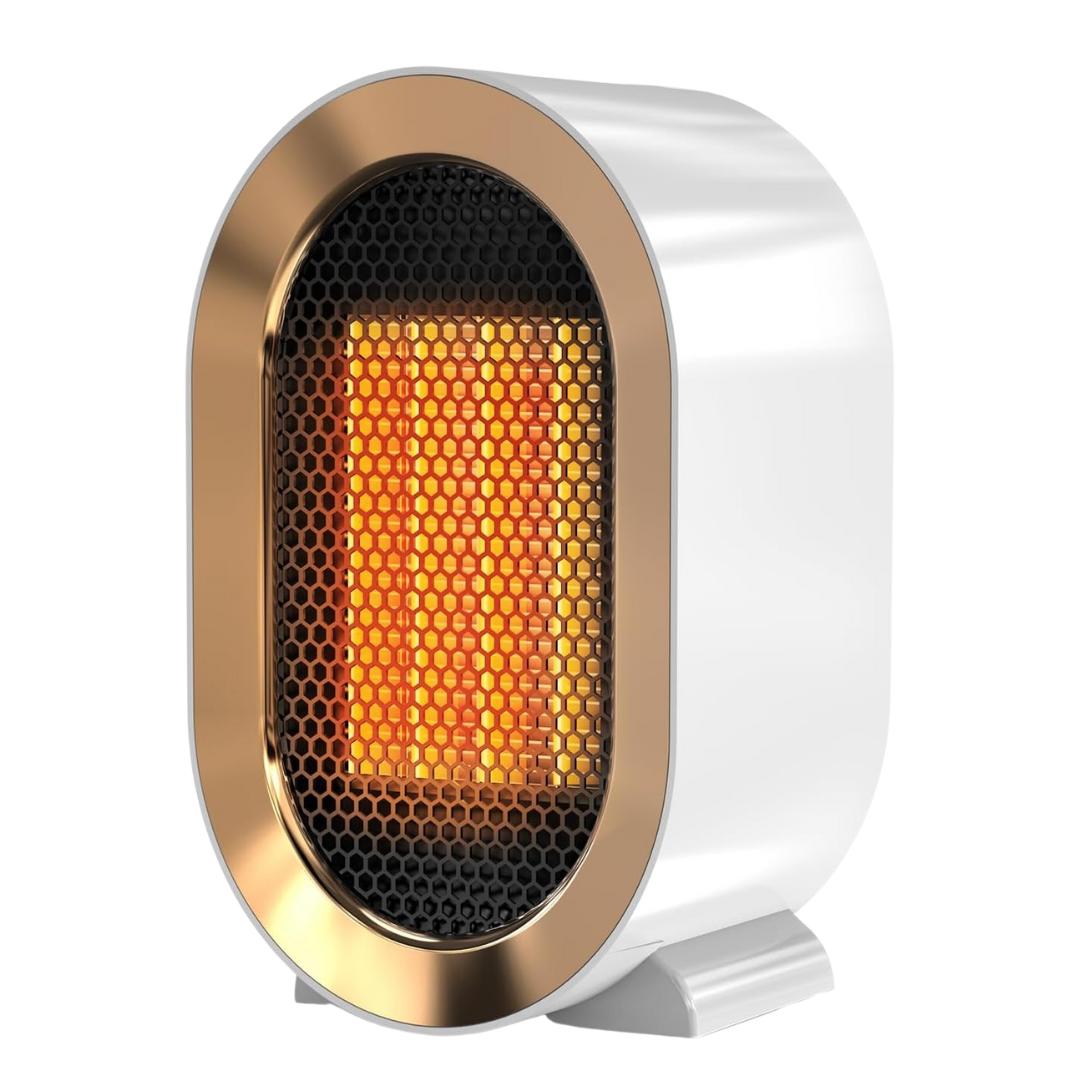 Compact PTC Ceramic Heater with 2 Modes, Overheat Safety, and Targeted Tilt