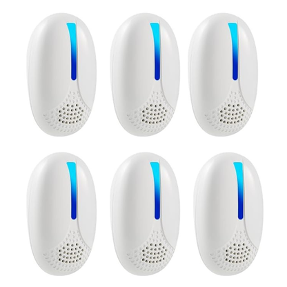 Ultrasonic Plug-In Pest Repellent 6 Pack with 1600 Sq Ft Coverage Range