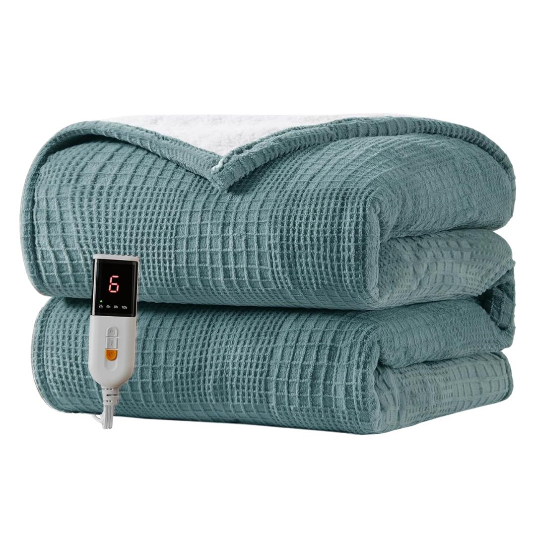Smart Electric Blanket with Precise Temperature Control & Detachable Washable Design