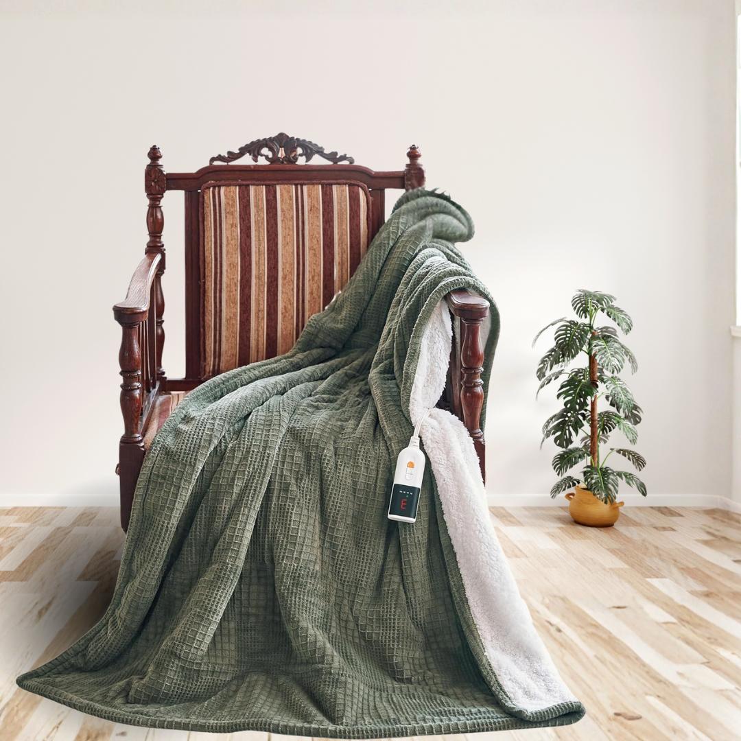 Smart Electric Blanket with Precise Temperature Control & Detachable Washable Design