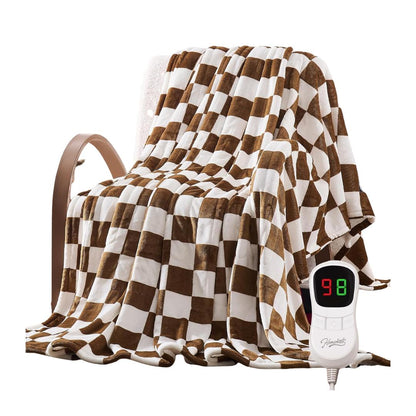 Throw Blanket: Heated Flannel & Personalized Warmth, 50x60, with 10 Customizable Heat Settings