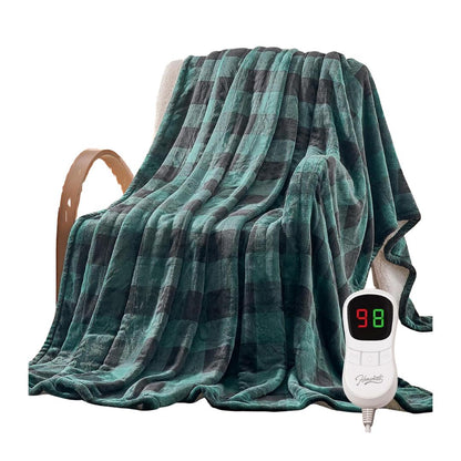 Throw Blanket: Heated Flannel & Personalized Warmth, 50x60, with 10 Customizable Heat Settings