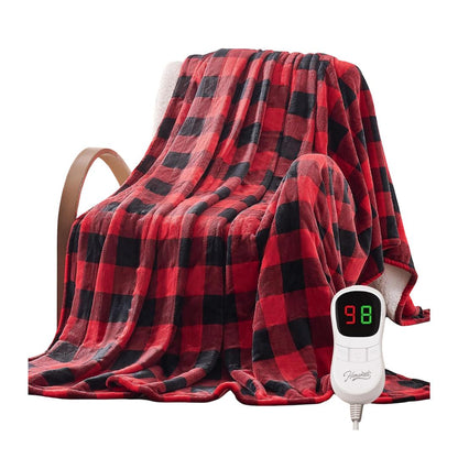 Throw Blanket: Heated Flannel & Personalized Warmth, 50x60, with 10 Customizable Heat Settings
