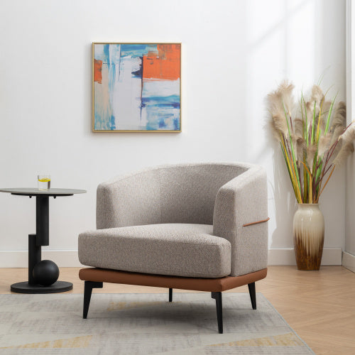 Round Upholstered Armchair